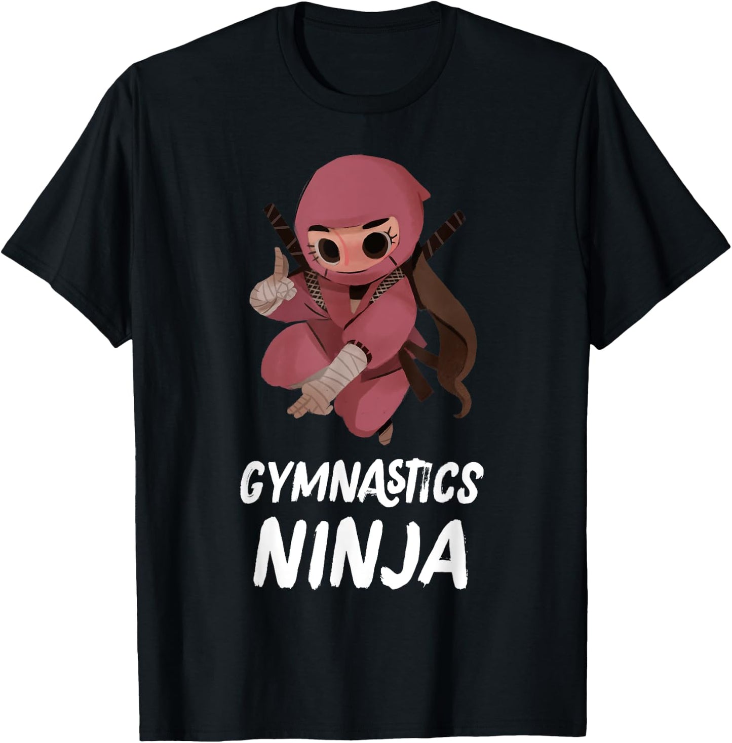 Girls Gymnastics Ninja Funny Sports T-Shirt - T-Shirt | Black
