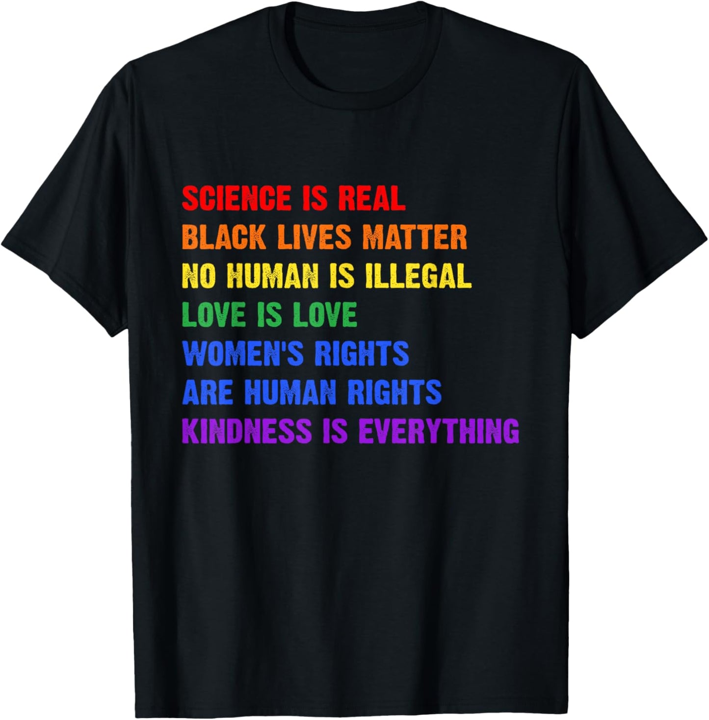 Gay Pride Science is Real Black Lives Matter Rights T-Shirt - T-Shirt | Black