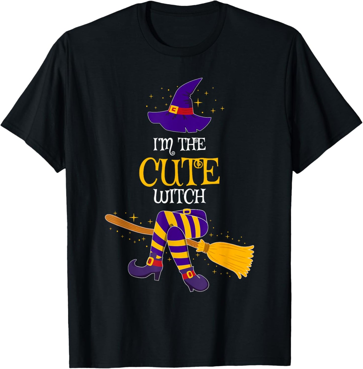 I’m The Cute Witch Family Matching Costume Halloween T-Shirt - T-Shirt | Black