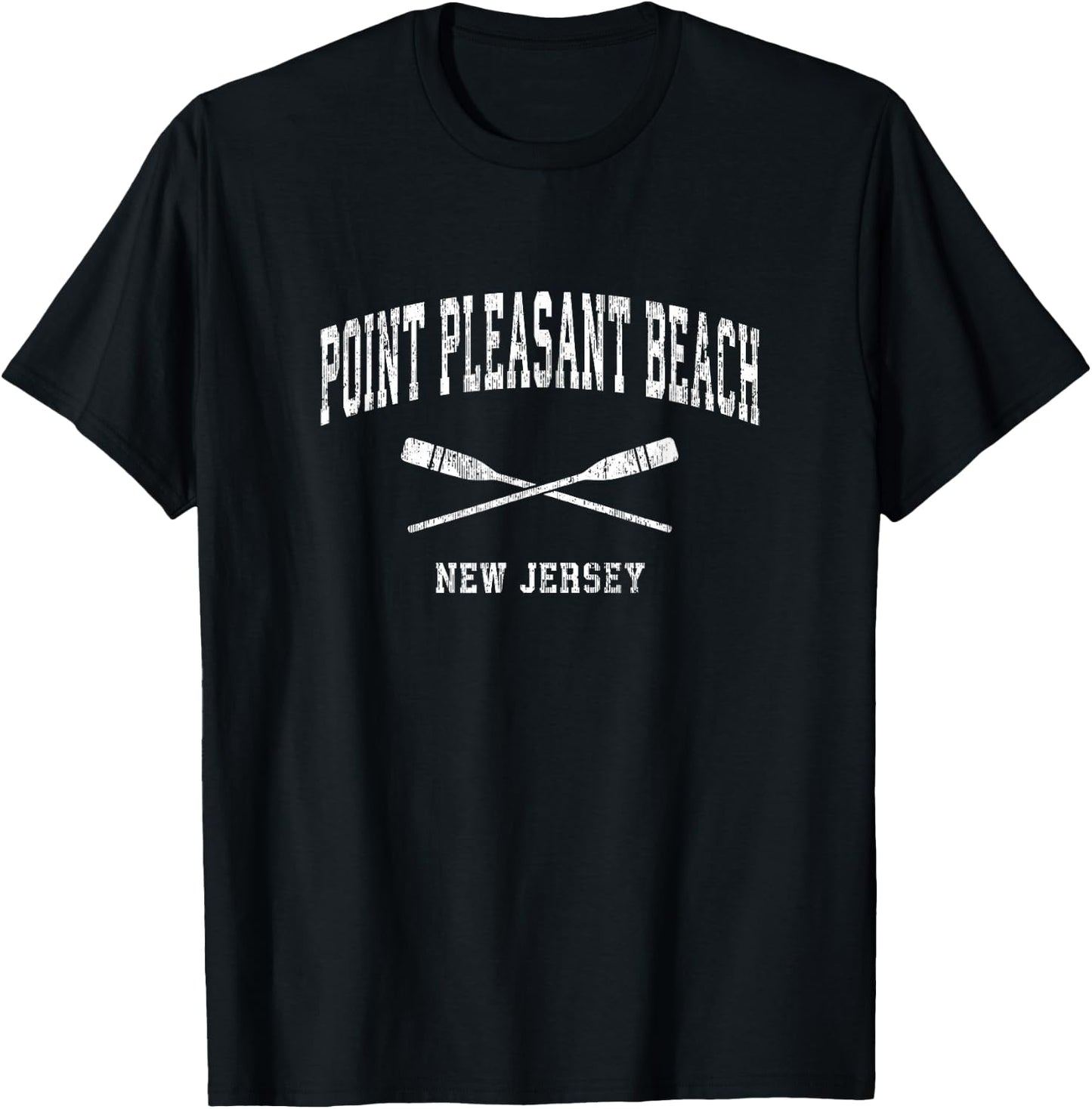 Point Pleasant Beach New Jersey Vintage Nautical Paddles Spo Women Girls Kids T-Shirt - T-Shirt | Black