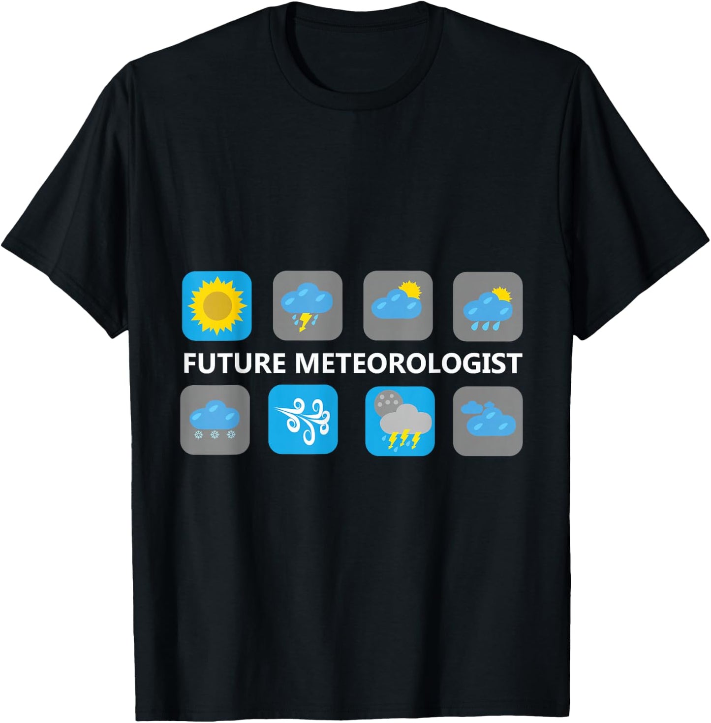 Weather Icon Future Meteorologist T-Shirt - T-Shirt | Black