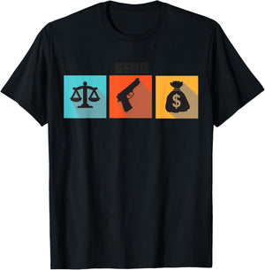 Funny Send Lawyers Guns And Money, Retro Music T-Shirt - T-Shirt | Black
