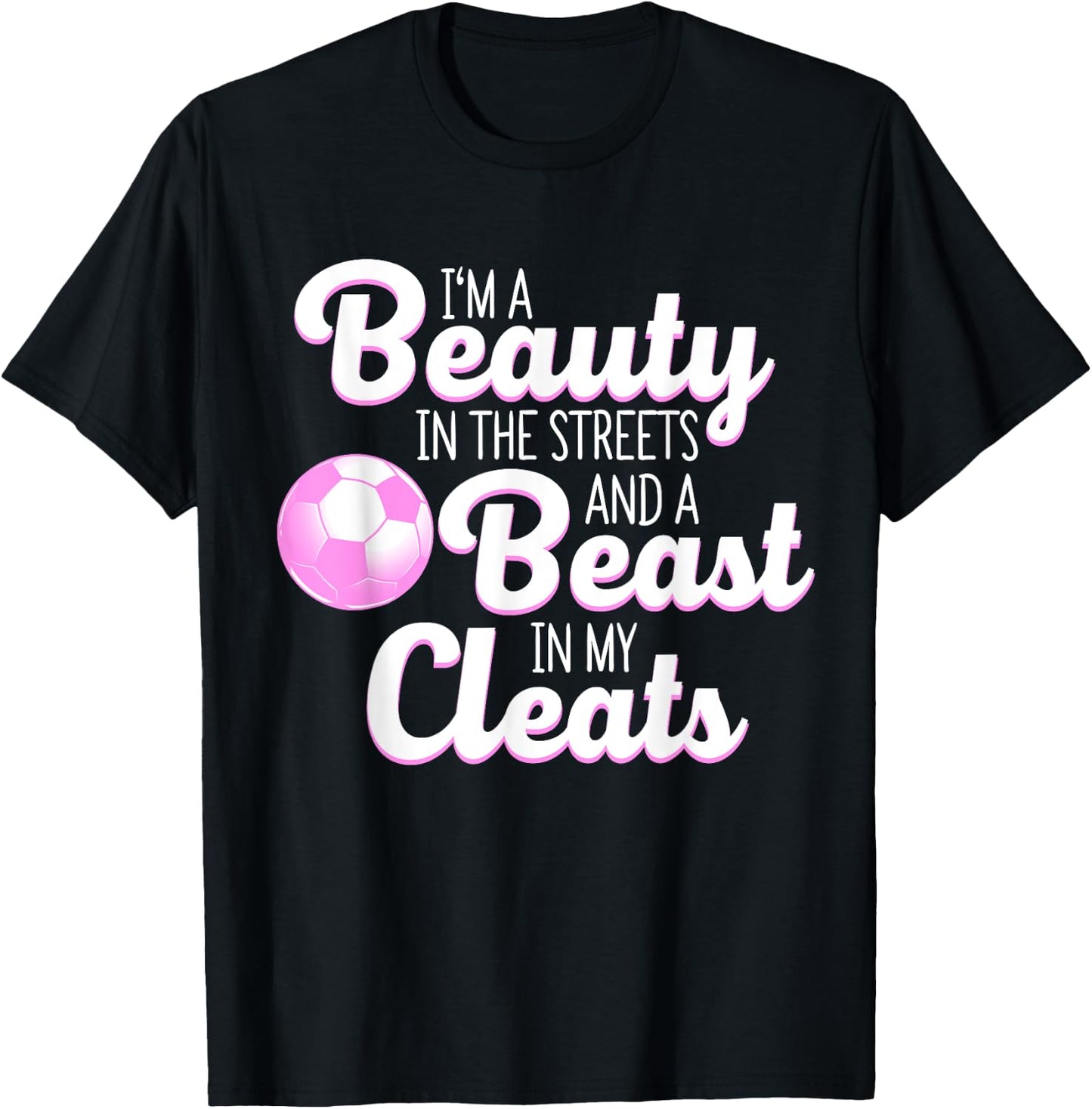 Funny Soccer Art Women's Soccer Player Lover T-Shirt - T-Shirt | Black