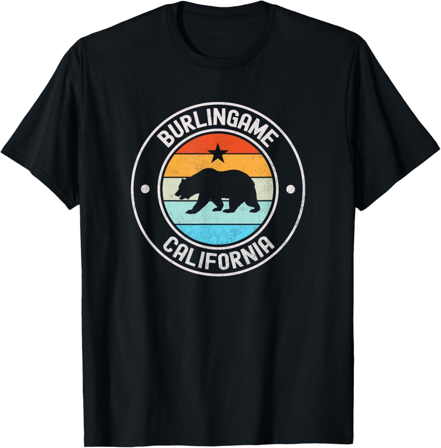 Burlingame, California T-Shirt - T-Shirt | Black