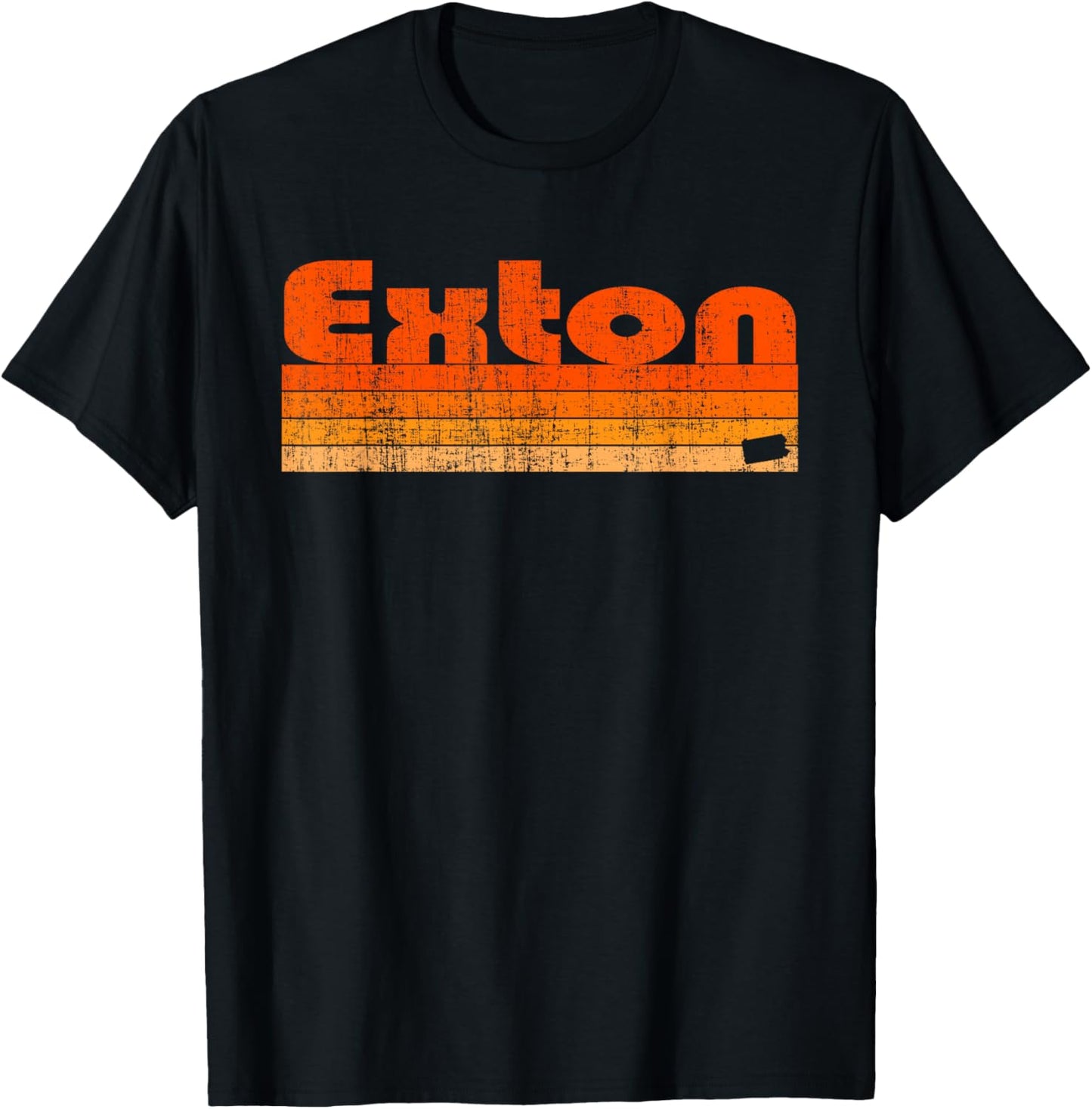 Exton, Pennsylvania Retro 80s Style T-Shirt - T-Shirt | Black