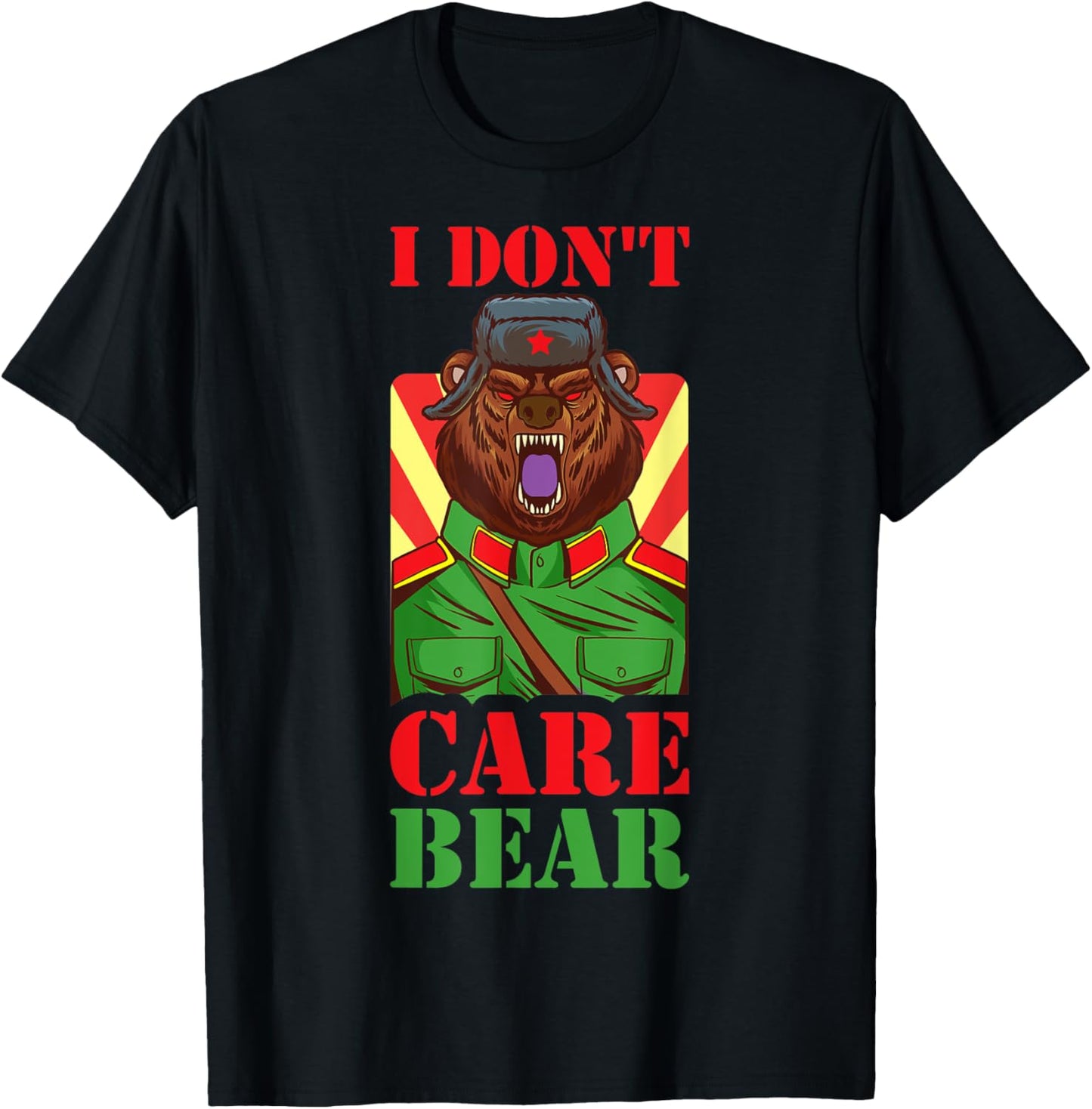 I Dont Care Bear T-Shirt - T-Shirt | Black