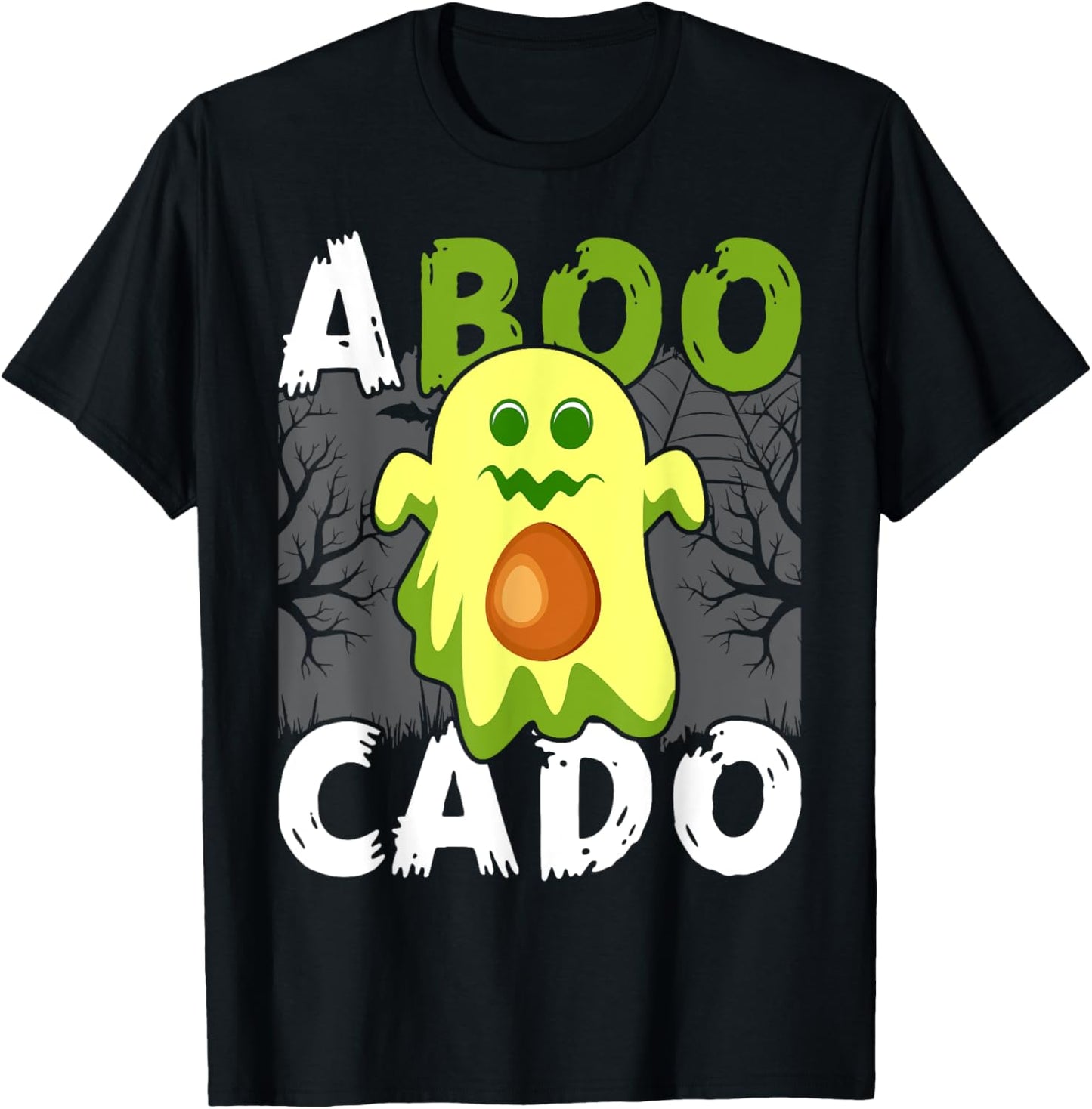 ABooCado Shirt Cute Avocado Halloween Shirt Avocado T-Shirt - T-Shirt | Black