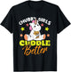 Cute Unicorn Candy Food - Chubby Girls Cuddle Better T-Shirt - T-Shirt | Black