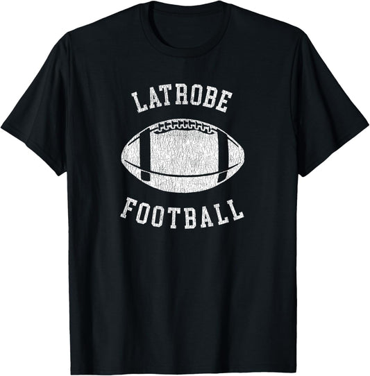 Latrobe Football Distressed Vintage 80's Throwback Classic T-Shirt - T-Shirt | Black
