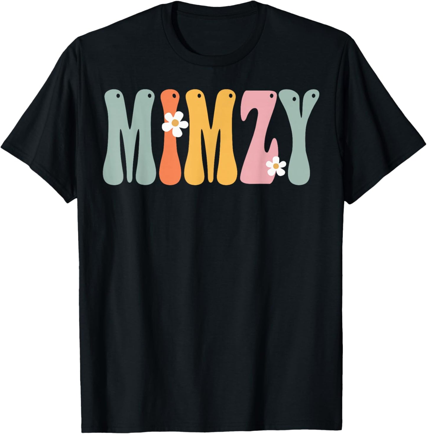 NorthPole Attire Retro Groovy Print Mom Cute Mother's Day Funny Grandma T-Shirt - T-Shirt | Black