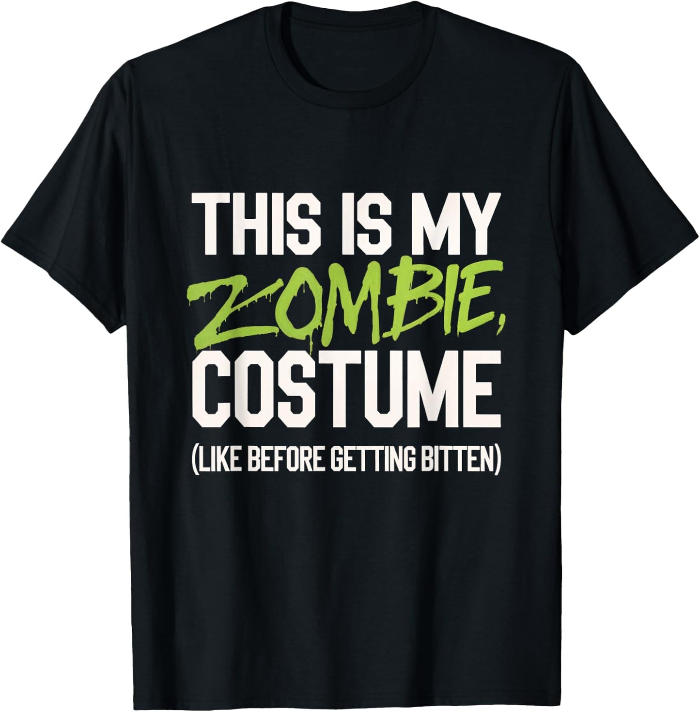 This Is My Zombie Costume Zombie Halloween Costume T-Shirt - T-Shirt | Black