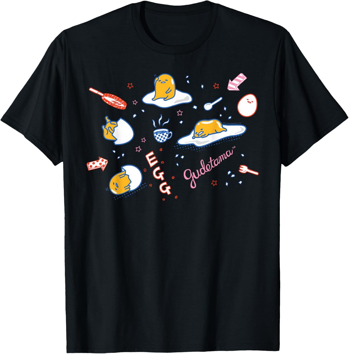 Gudetama Doodle T-Shirt - T-Shirt | Black