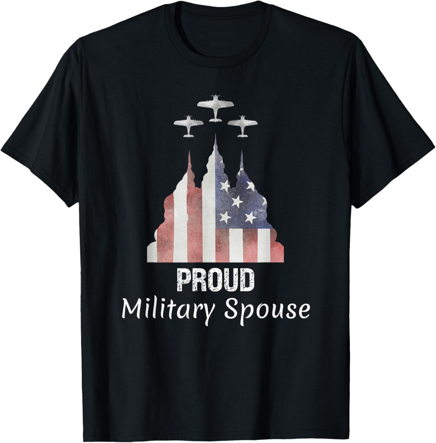 Proud Military Spouse, Military Spouse Day, Military Spouses T-Shirt - T-Shirt | Black