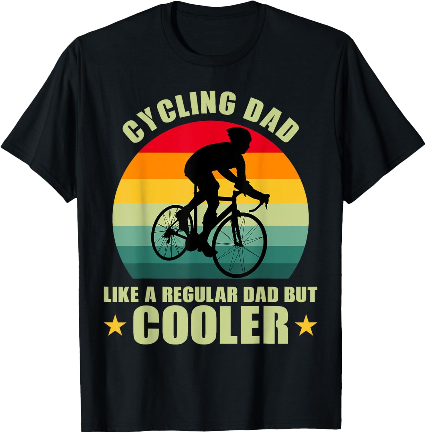 Funny Cycling Dad Design Dad Bike Race Rider Cyclist T-Shirt - T-Shirt | Black