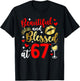 Blessed At 67 Year Old 67th Birthday It's My 67th Bday T-Shirt - T-Shirt | Black