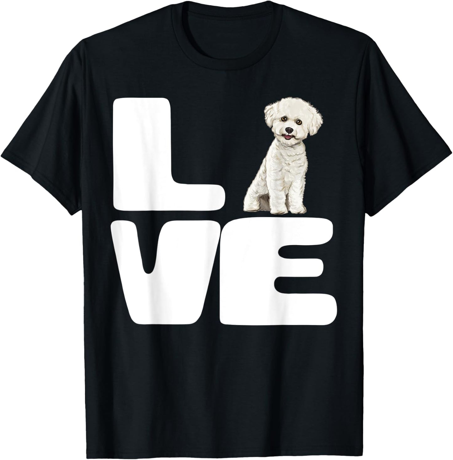 Love My Bichons Frise Dog Lover Gift Women T-Shirt - T-Shirt | Black
