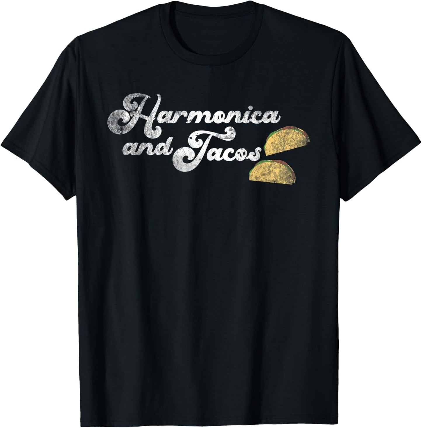 Harmonica And Tacos T-Shirt - T-Shirt | Black