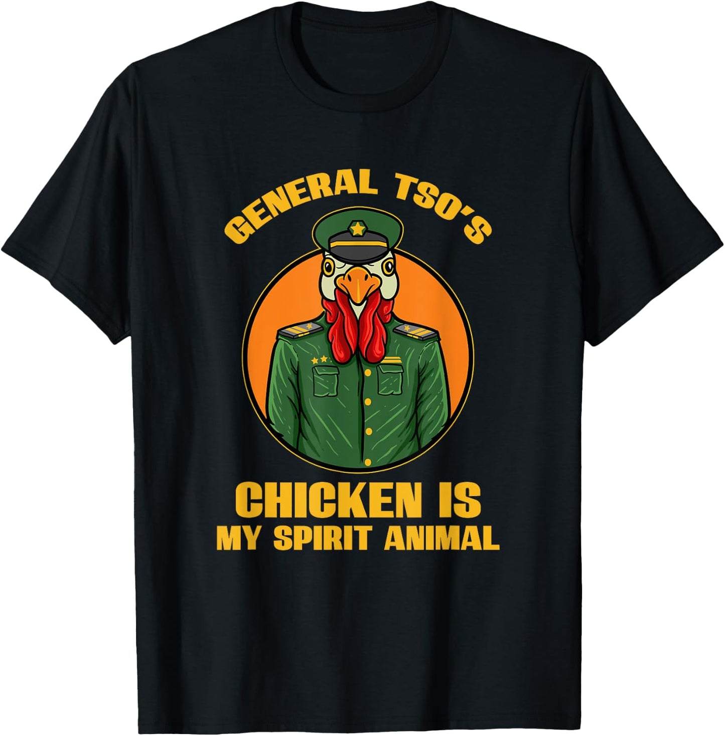 General Tso Chicken Lover Asian Chinese Food Foodie Humor T-Shirt - T-Shirt | Black
