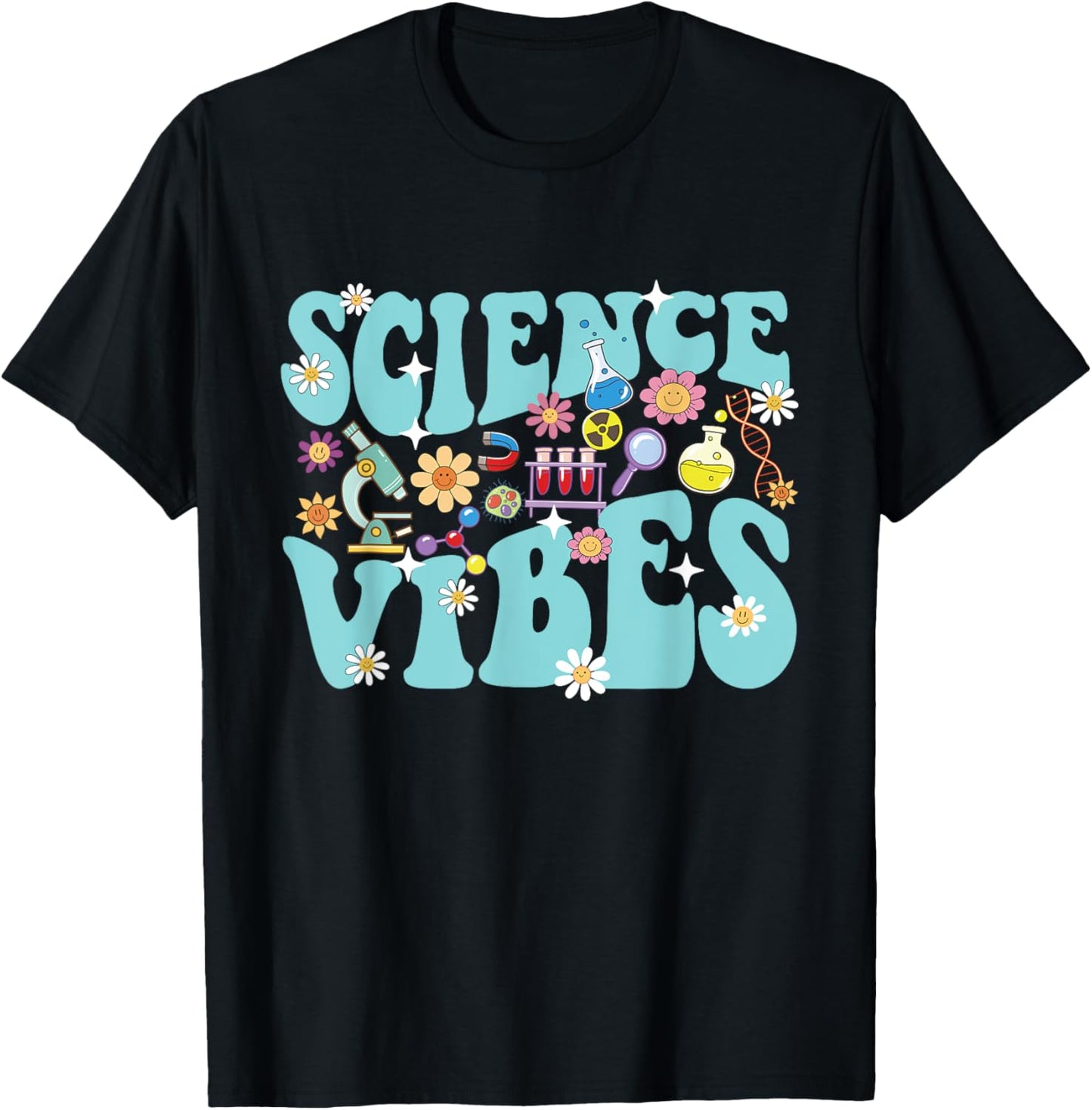 Science Vibes - Biology Lover Science Fan Biologist T-Shirt - T-Shirt | Black