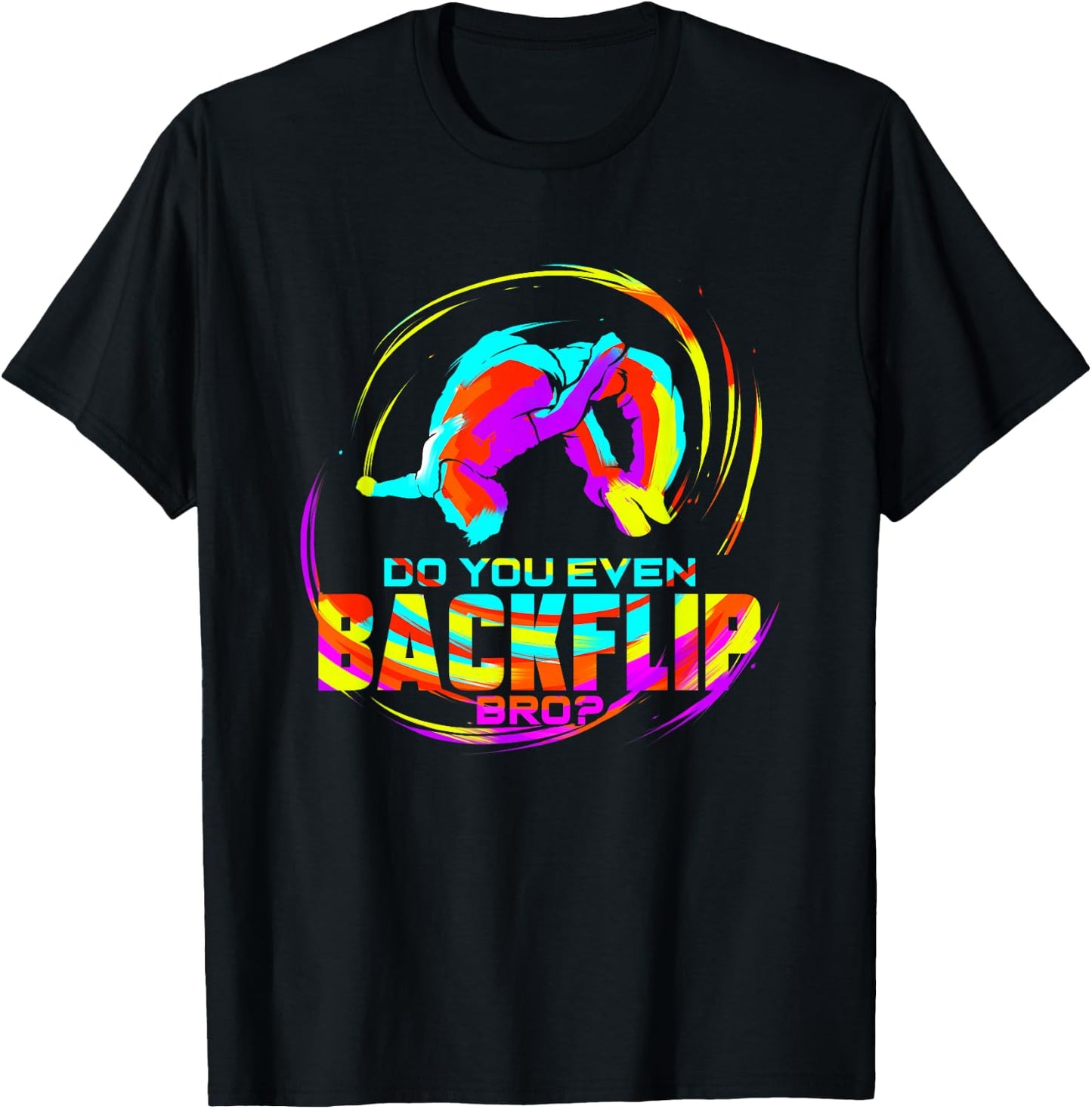 Parkour Runner Gift Traceur Reverse Salto Backflip T-Shirt - T-Shirt | Black