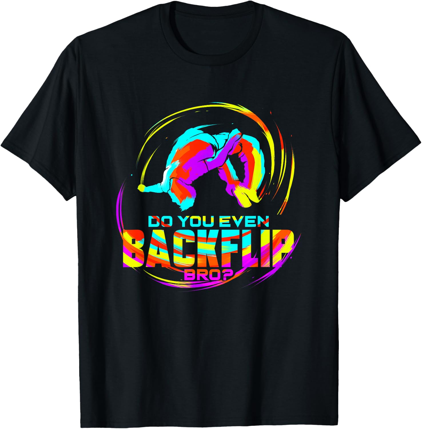 Parkour Runner Gift Traceur Reverse Salto Backflip T-Shirt - T-Shirt | Black
