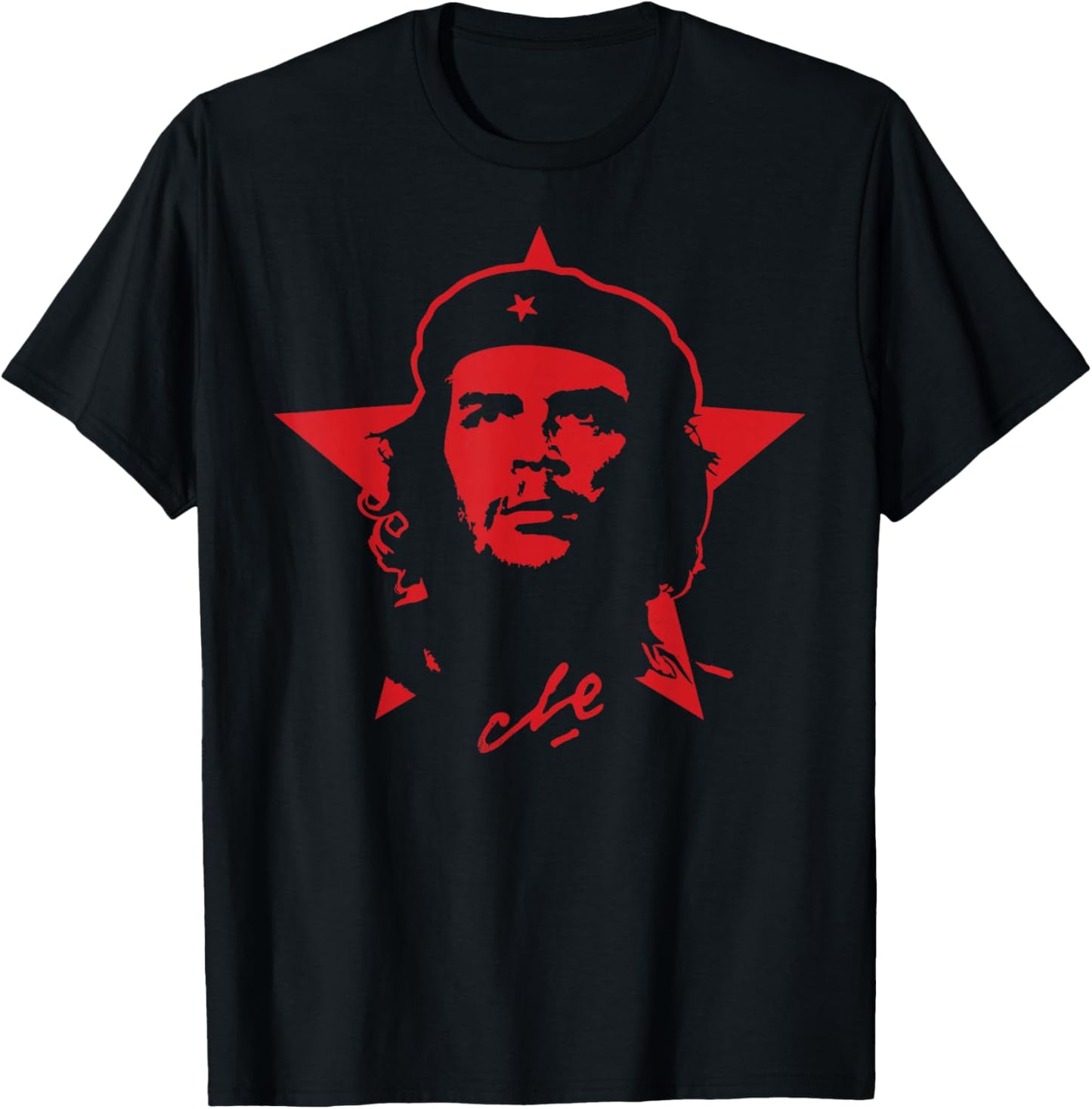 Che Guevara Star Revolution Rebel Cuba Patriotic Red T-Shirt - T-Shirt | Black