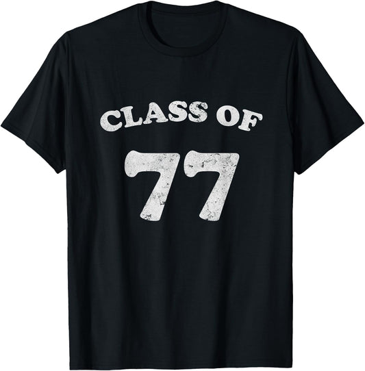 1977 Retro Class of 77 T-Shirt - T-Shirt | Black