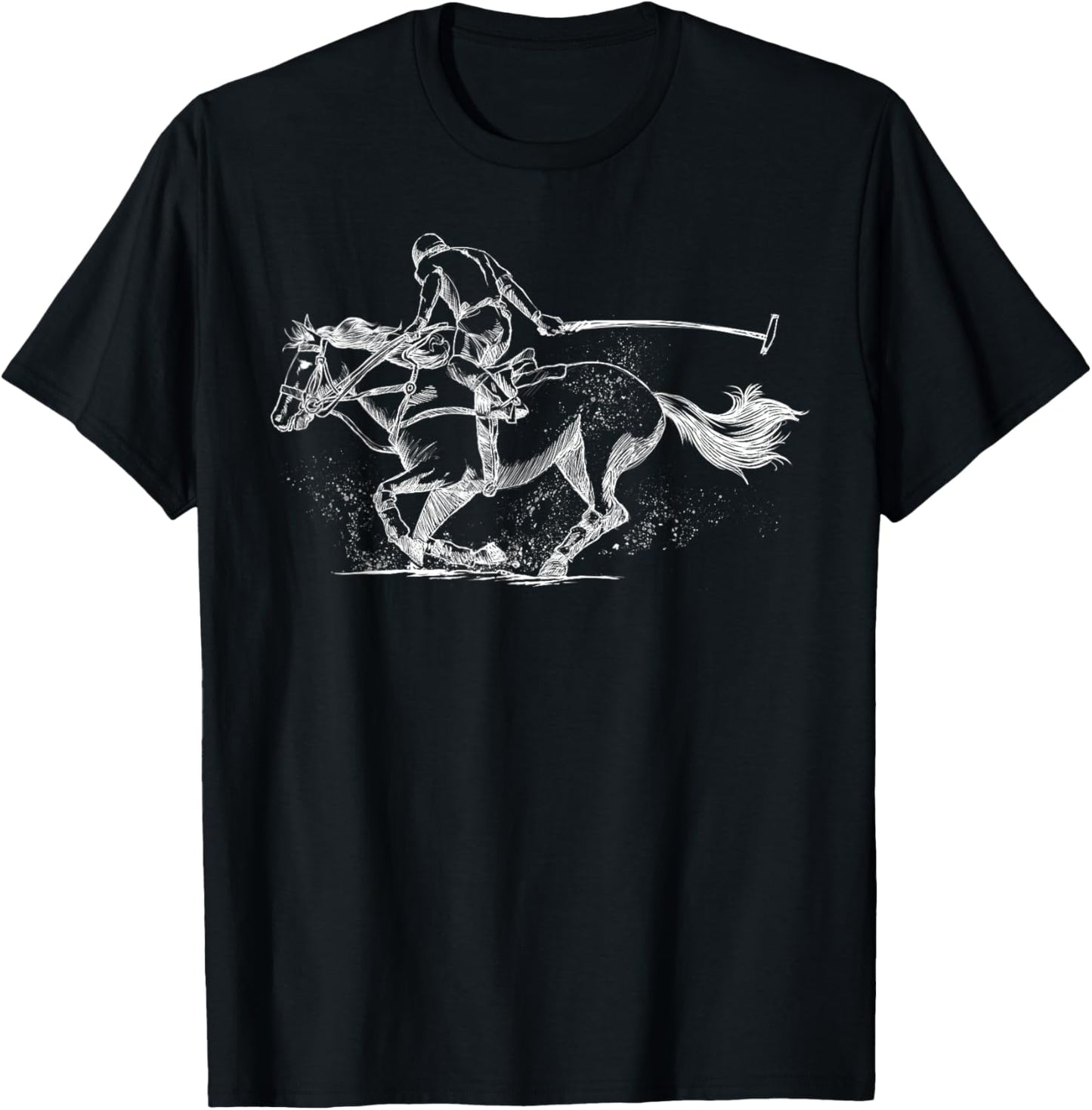 Funny Polo Player Horse Equestrian Sports Gift Women T-Shirt - T-Shirt | Black