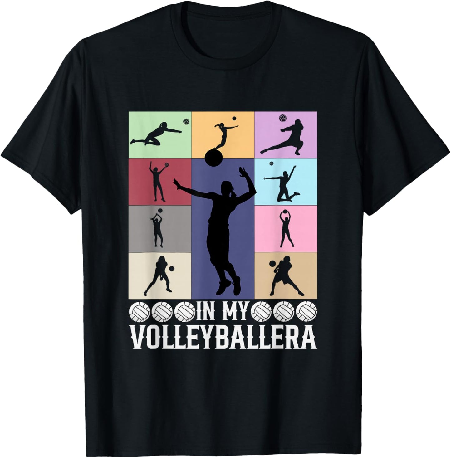 In My Volleyball Era Shirt Vintage Volleyball Sport Game Day T-Shirt - T-Shirt | Black