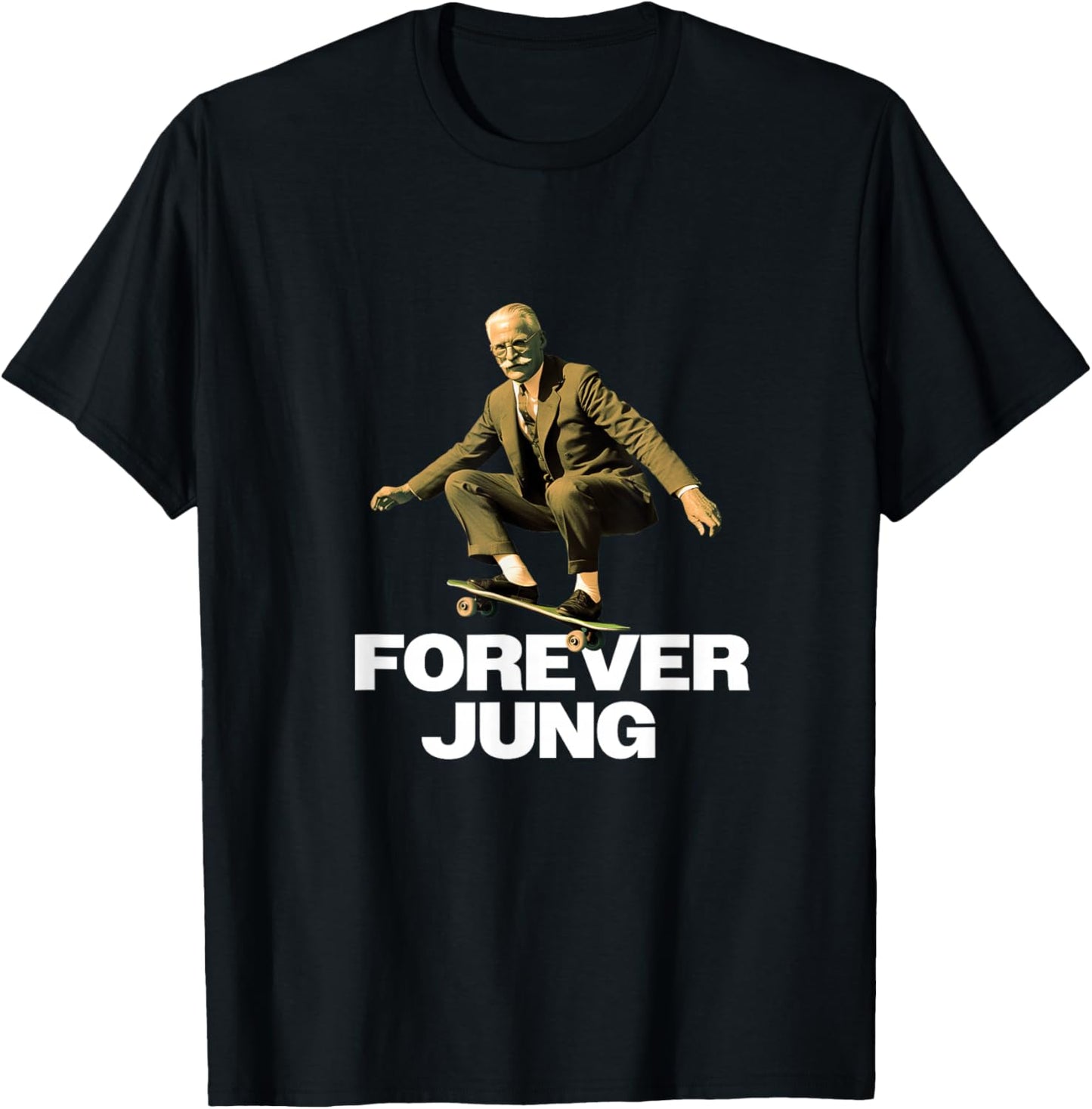 Forever Jung - Funny Psychoanalyst Design T-Shirt - T-Shirt | Black