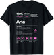 Aria Name gift Aria Sarcastic Nutrition Facts T-Shirt - T-Shirt | Black