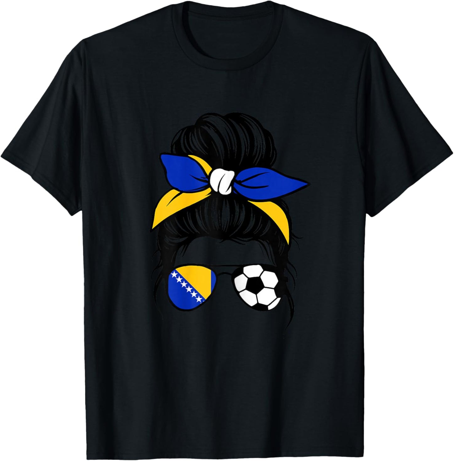 Bosnische Flagge Frauen Stolze Bosnien Fans Girls T-Shirt - T-Shirt | Black