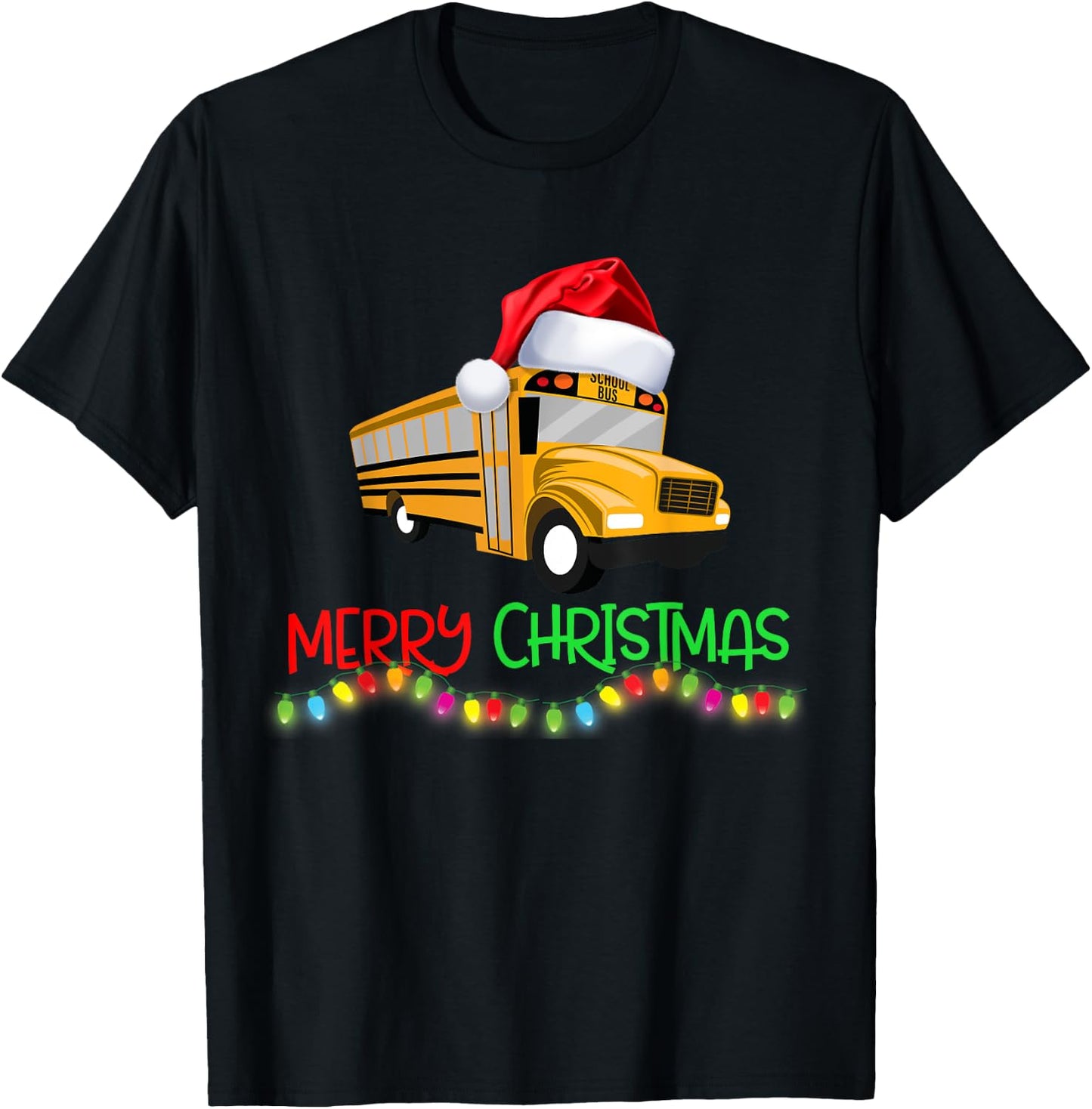 School Bus Driver Christmas Favorite Driver T-Shirt - T-Shirt | Black