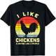 I Like Chickens Maybe 3 People Farming Animal Farmer Gift T-Shirt - T-Shirt | Black