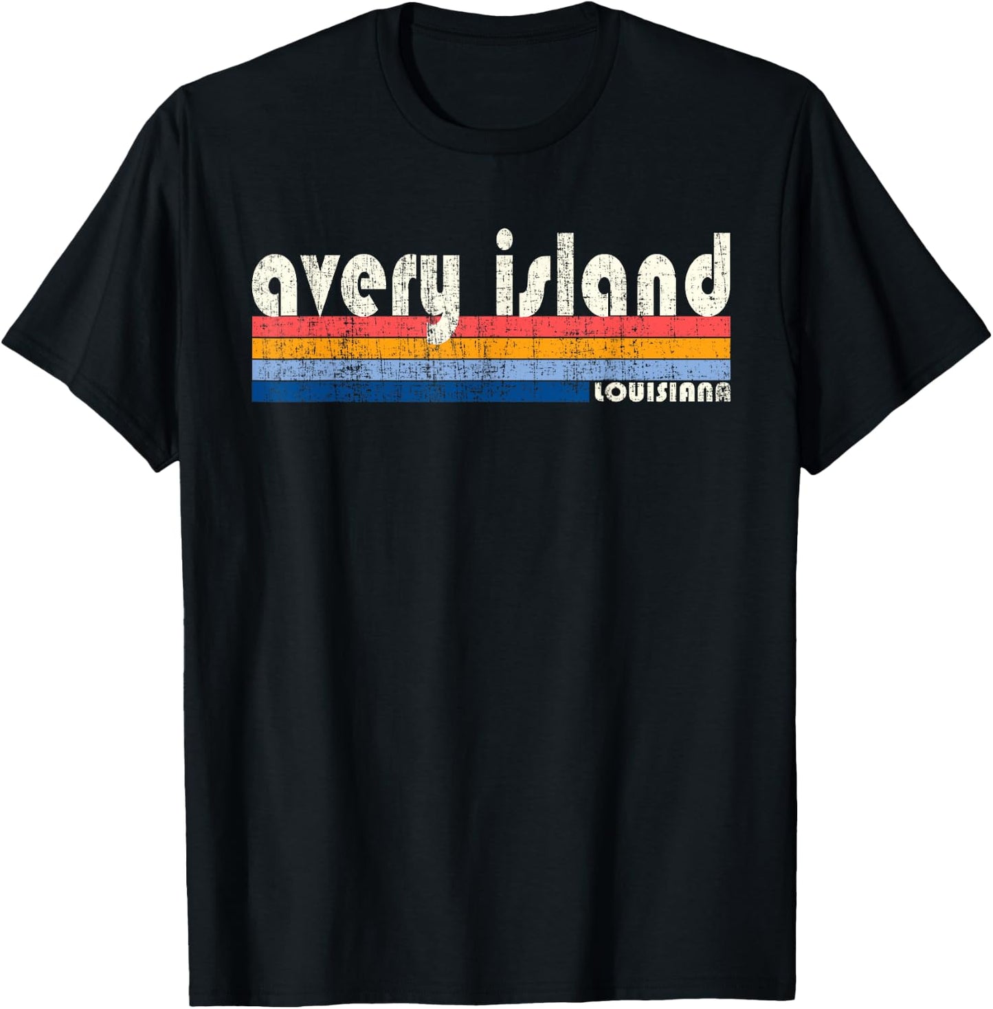 Vintage 70s 80s Style Avery Island LA T-Shirt - T-Shirt | Black