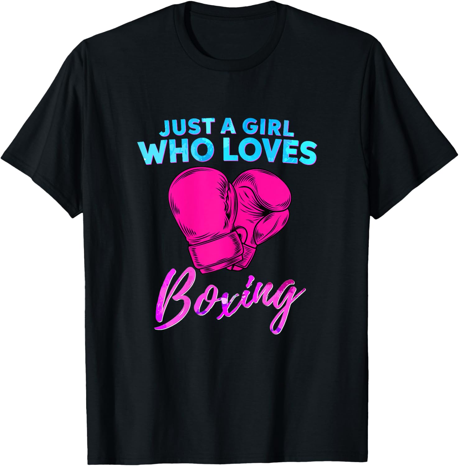 Just a Girl Who Loves Boxing Girls Boxing Gift T-Shirt - T-Shirt | Black