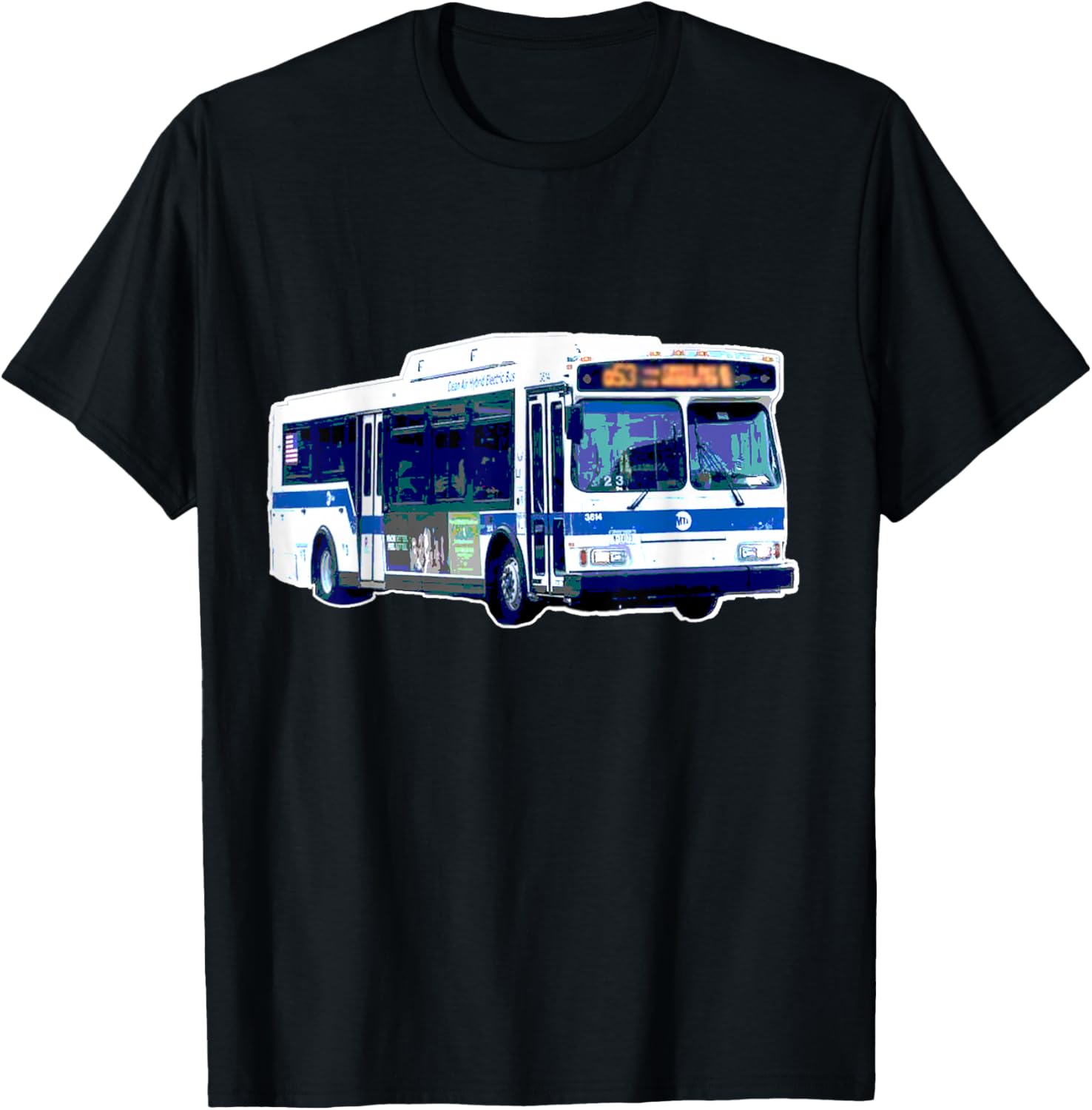 Empire State NY Co Funky Retro NYC MTA Bus Transit Driver New York City T-Shirt - T-Shirt | Black