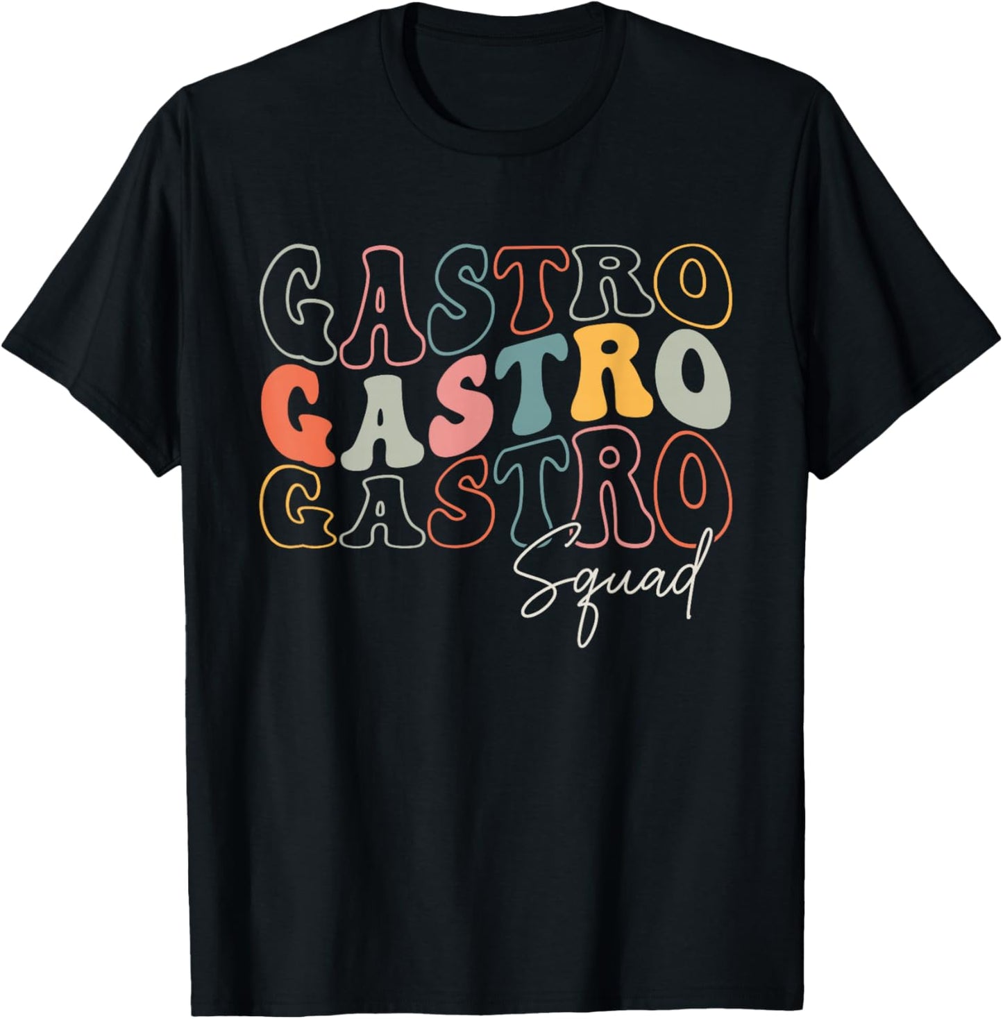 Gastro Squad Retro Groovy Design For Doctor Gastroenterology T-Shirt - T-Shirt | Black