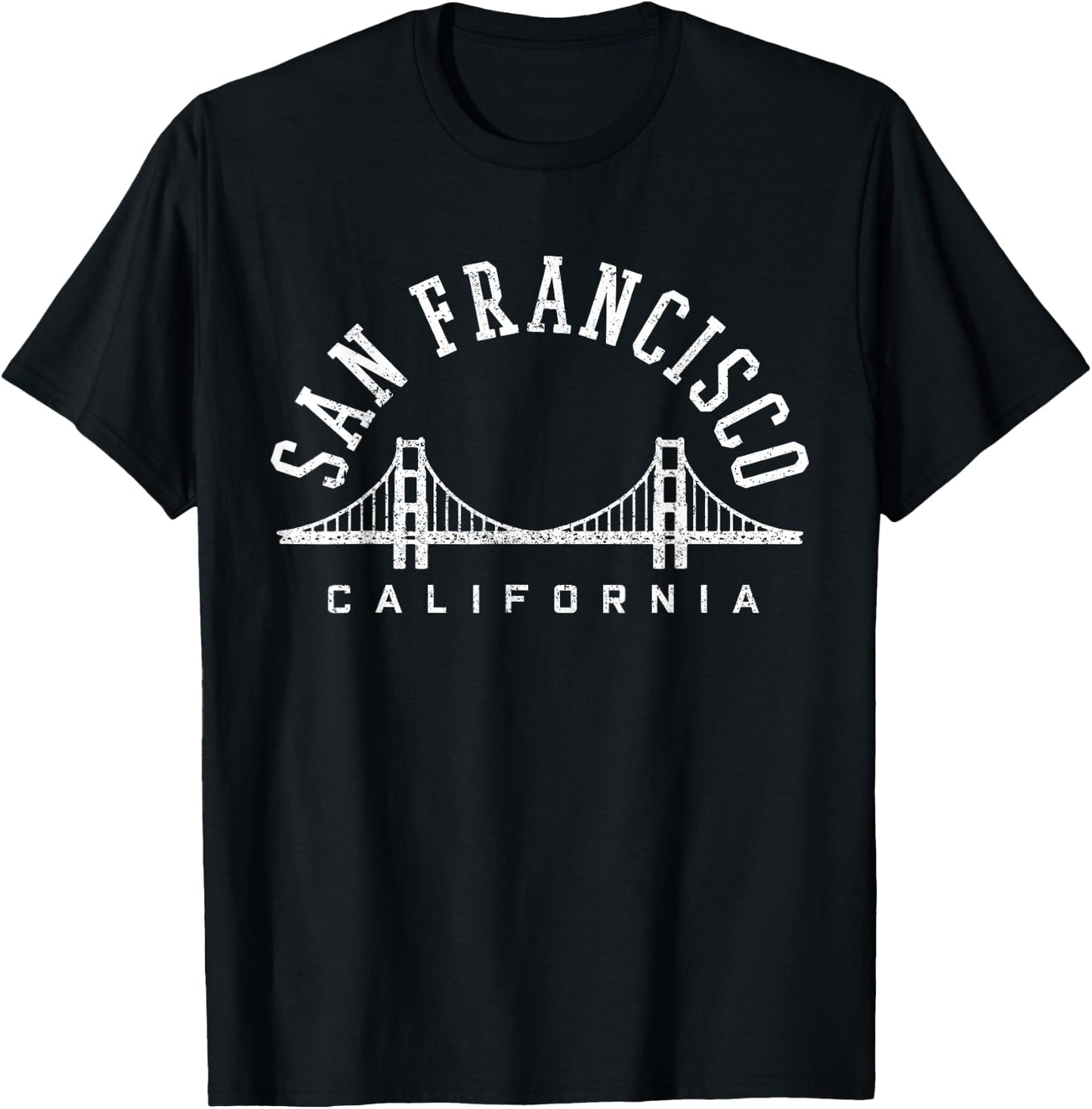 San Francisco California Souvenir of The Golden Gate Bridge T-Shirt - T-Shirt | Black