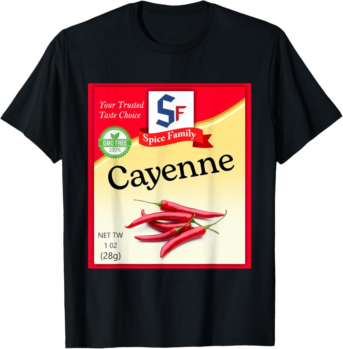 Pepper Cayenne Condiment Costume Holiday Spice Costumes T-Shirt - T-Shirt | Black