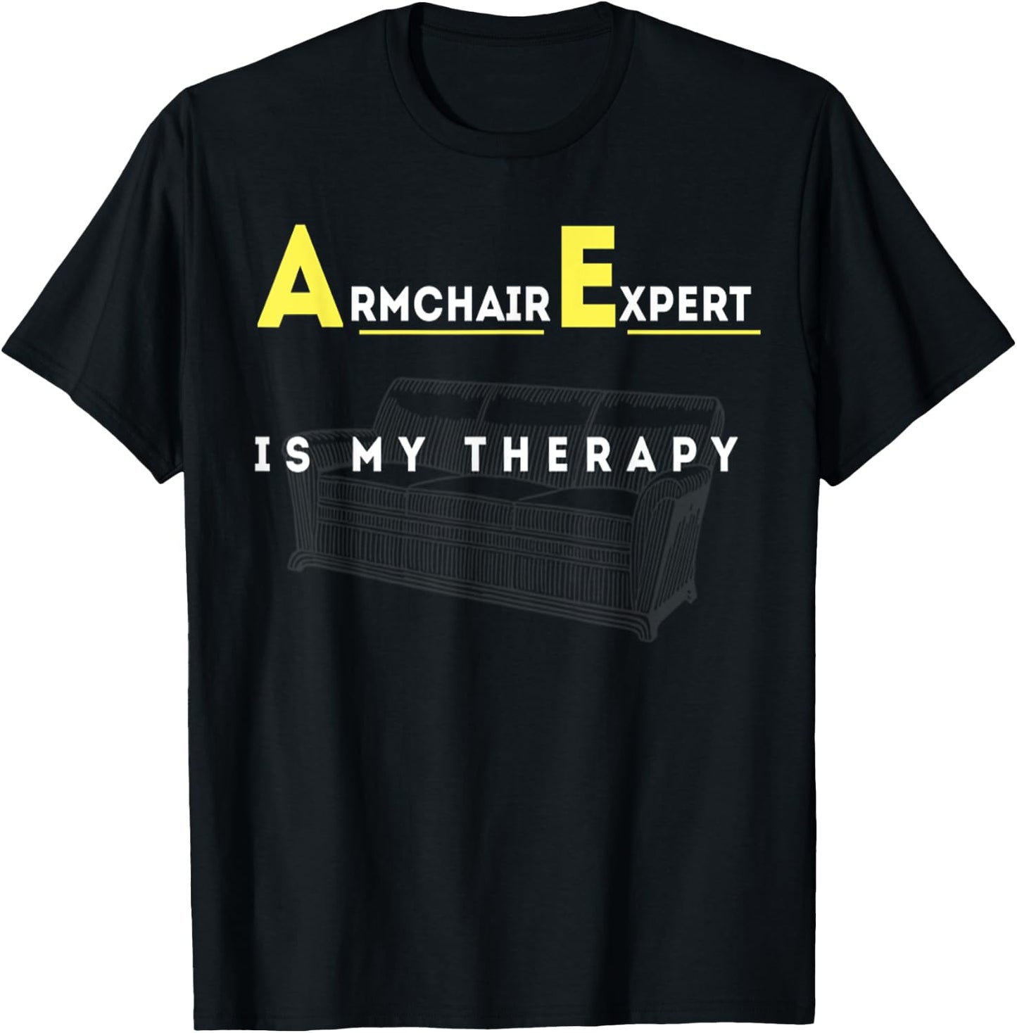 Alex Reid Designs Men's Black Cotton Blend Classic Fit Short Sleeve - Small - Spread Collar - Yoga - Therapeutic Theme T-Shirt - T-Shirt | Black