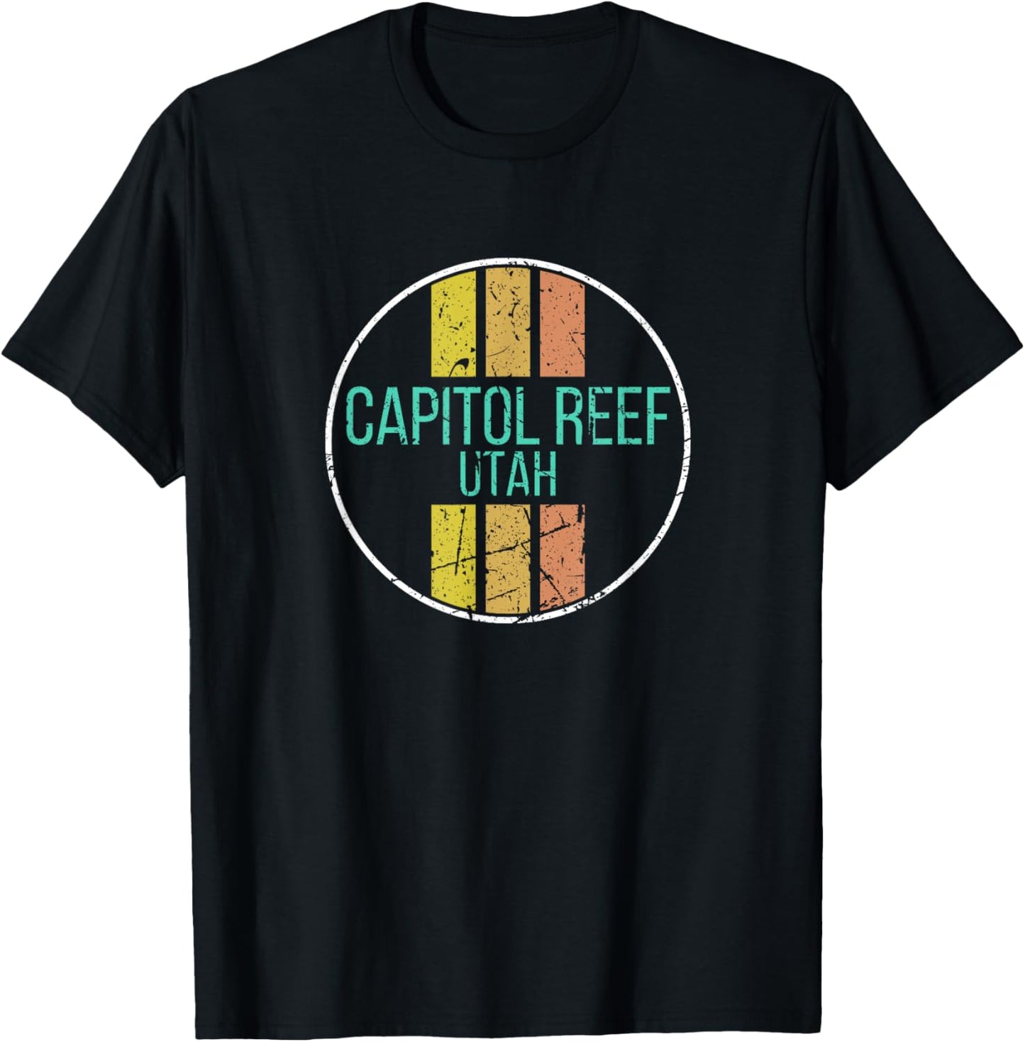 Capital Reef National Park Shirt - Retro National Park T-Shirt - T-Shirt | Black