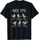 Nice Tits Funny Titmouse Pun Saying | Birdwatcher Birds T-Shirt - T-Shirt | Black
