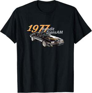 Vintage 1977 Bandit Trans AM - Muscle Cars, 1970s T-Shirt - T-Shirt | Black