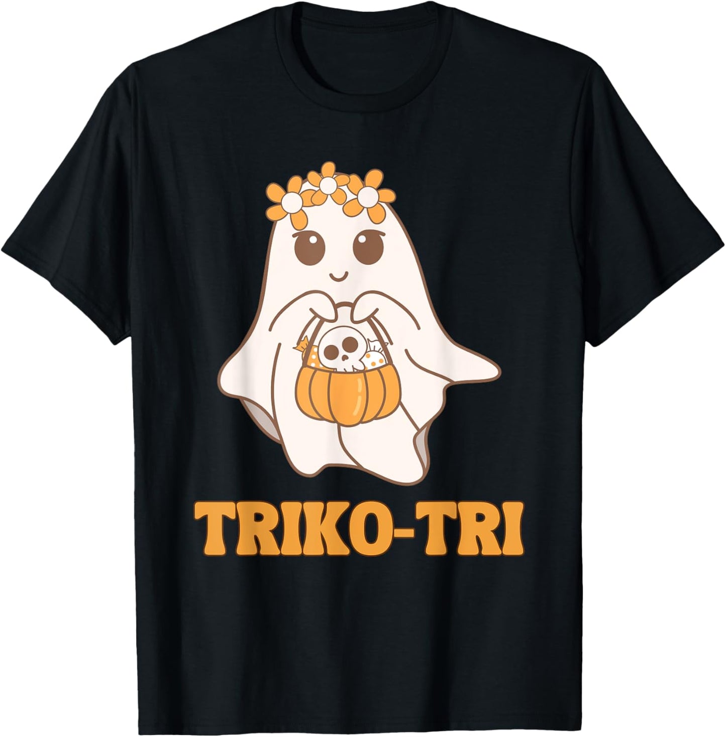 Triko Tri Funny Spanish Halloween Trick or Treat Humor T-Shirt - T-Shirt | Black