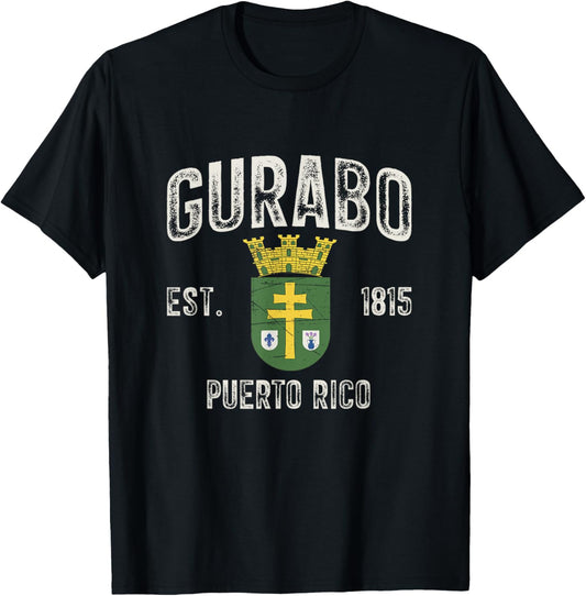 Gurabo City In Puerto Rico Est 1815, Gurabo Armorial T-Shirt - T-Shirt | Black