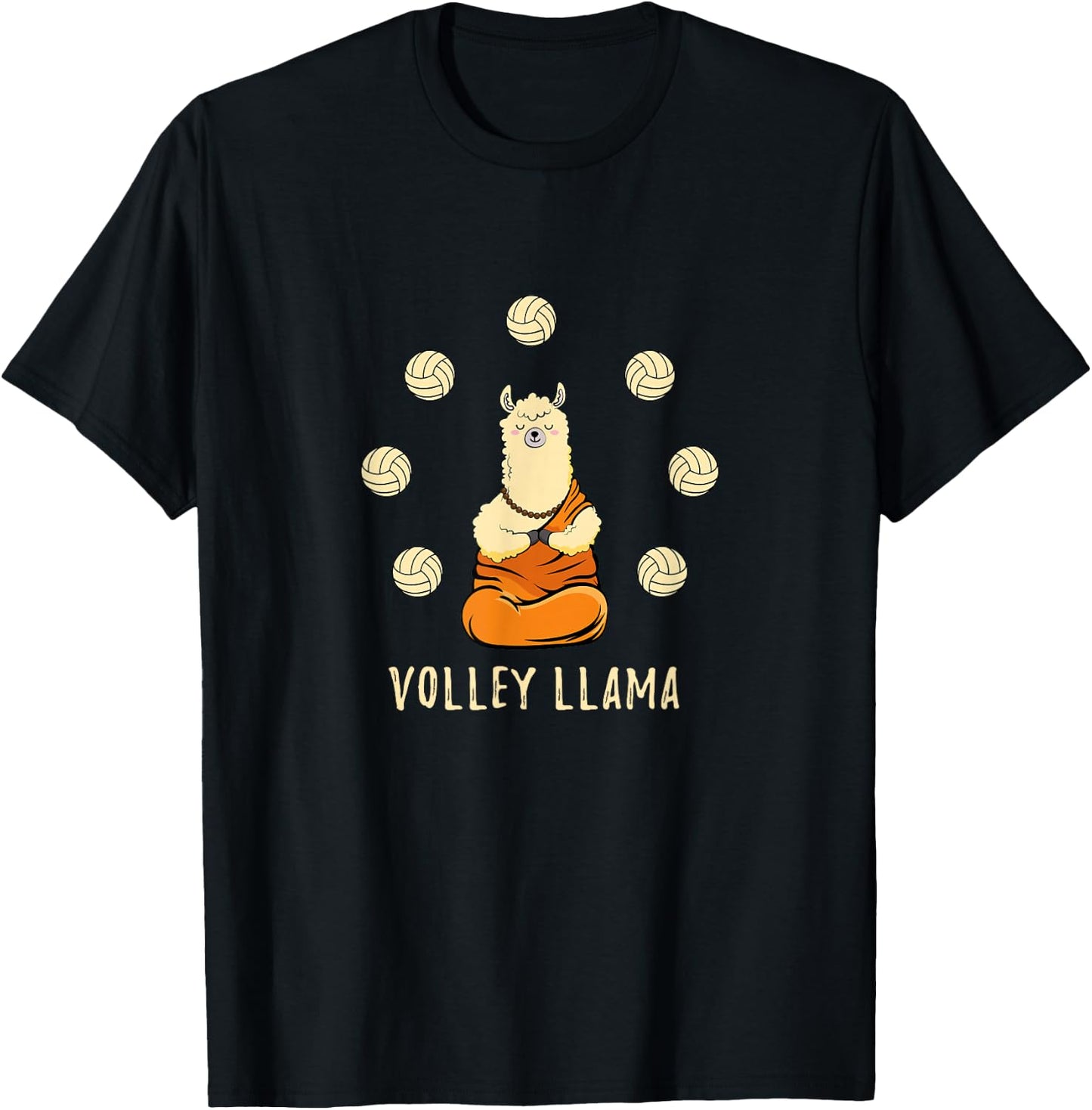 Volley Llama Lover Cute Volleyball Team For Girls T-Shirt - T-Shirt | Black