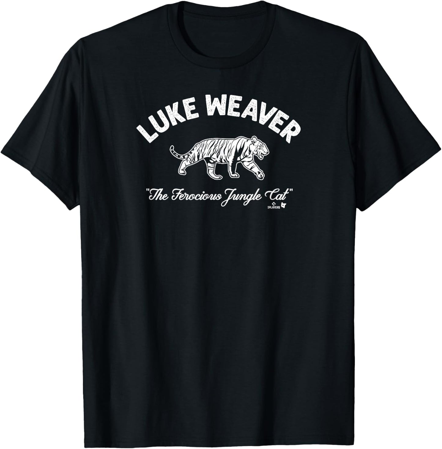 BreakingT Luke Weaver Ferocious Jungle Cat New York Baseball - Blue, -Adults, Short Sleeve, , Small T-Shirt - T-Shirt | Black