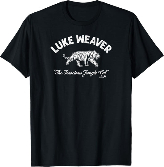 BreakingT Luke Weaver Ferocious Jungle Cat New York Baseball - Blue, -Adults, Short Sleeve, , Small T-Shirt - T-Shirt | Black
