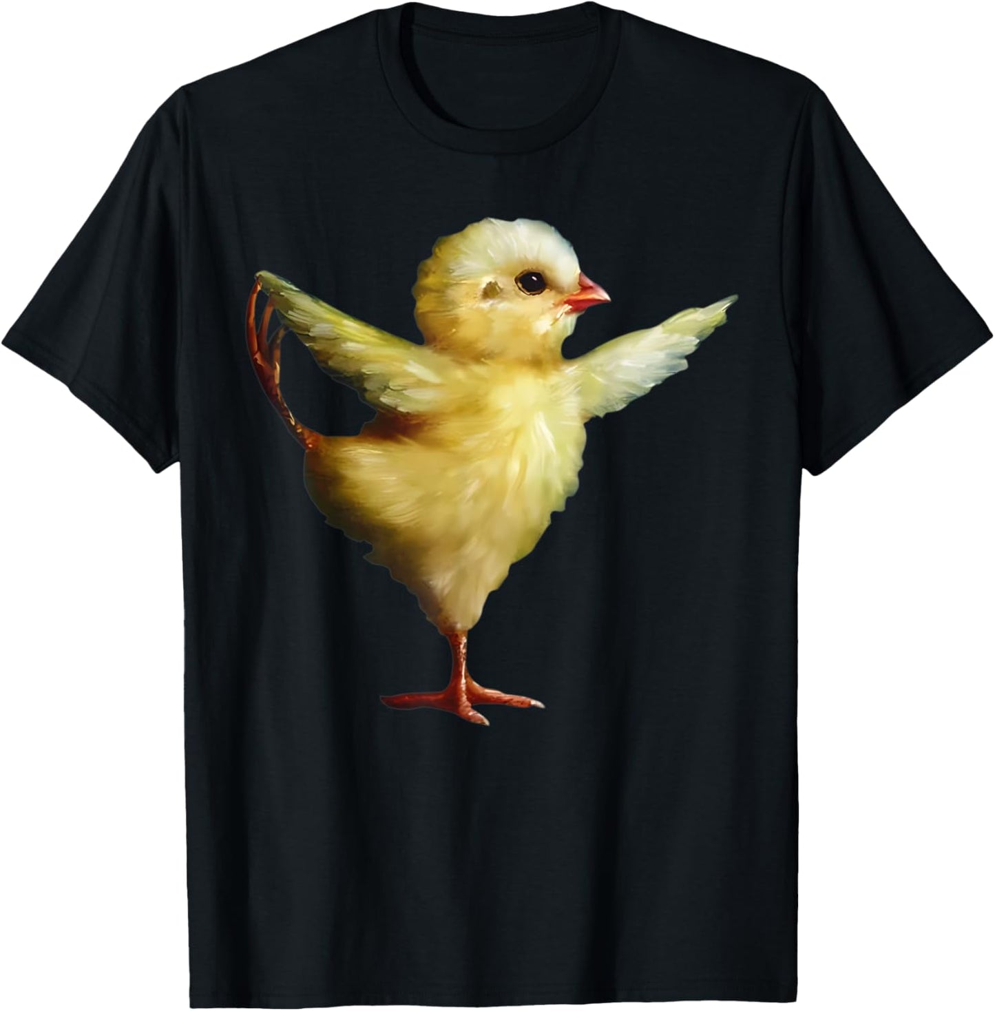Yoga Chick Art Design Women Girls Funny Cute Chick Lover T-Shirt - T-Shirt | Black